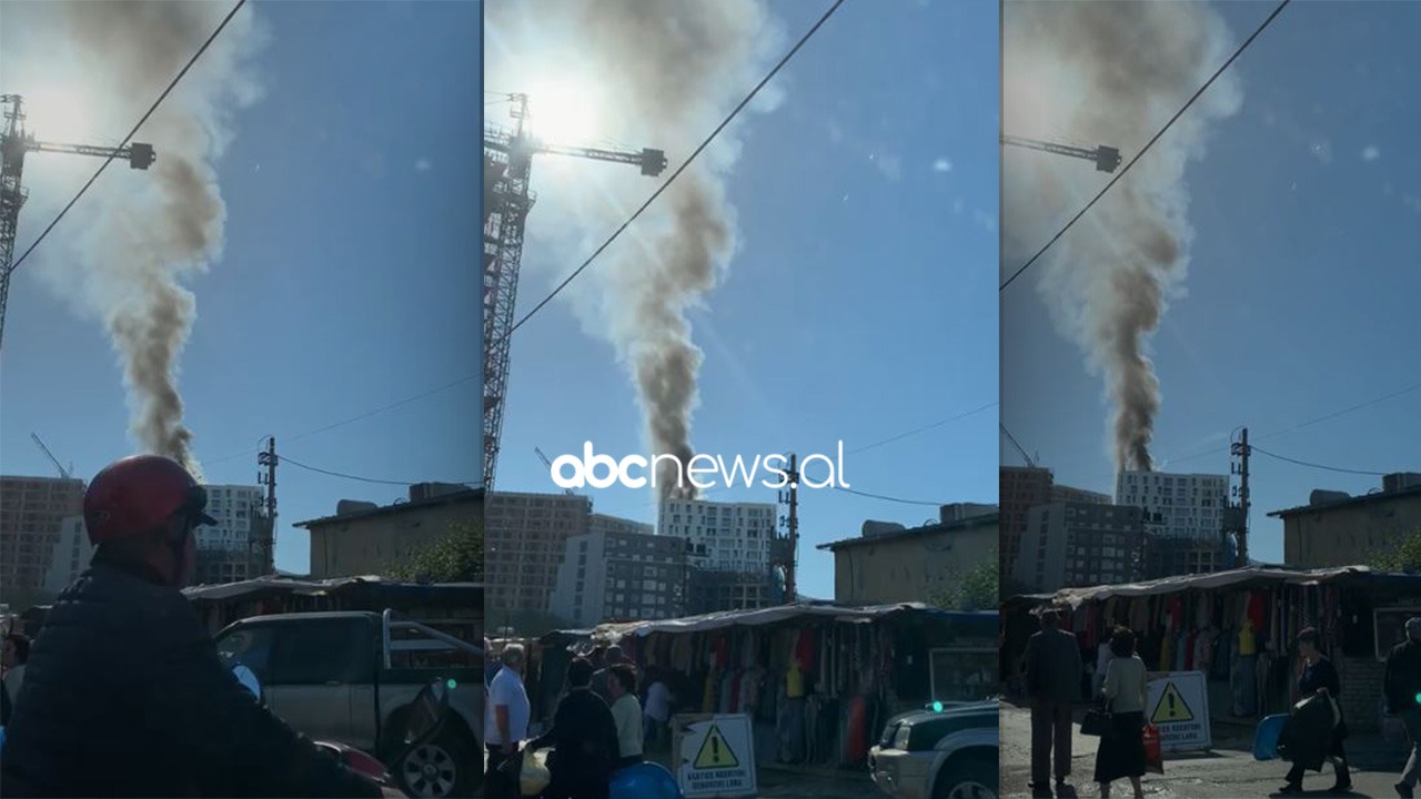 VIDEO/Përfshihet nga zjarri një pallat i sapondërtuar pranë konvikteve të Fakultetit të Mjekësisë