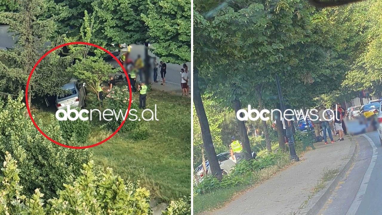 VIDEO/Automjeti në Tiranë del nga rruga e “përfundon” në Lanë, një këmbësor i plagosur