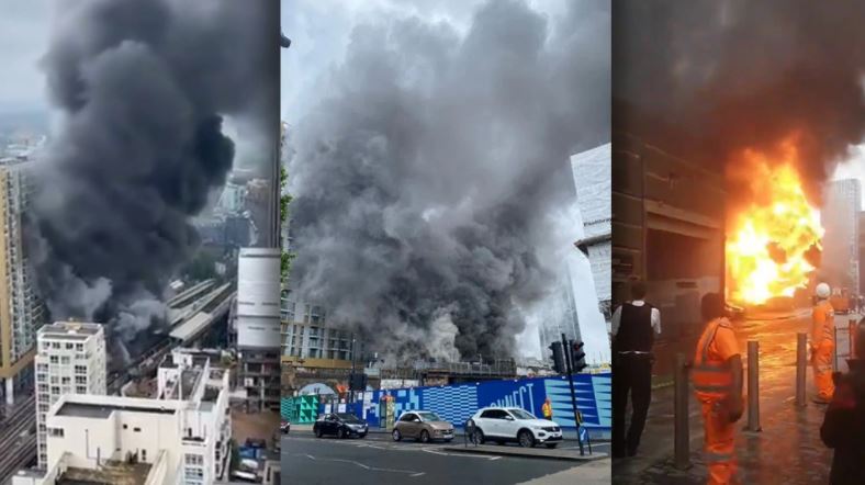 Zjarr i madh në një stacion metroje në Londër