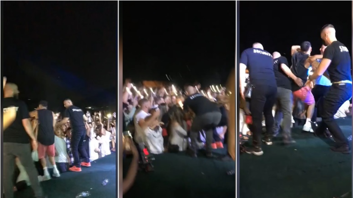 VIDEO/ Po këndonte në skenë, Noizy bie në mes të turmës, ndërhyjnë truprojat