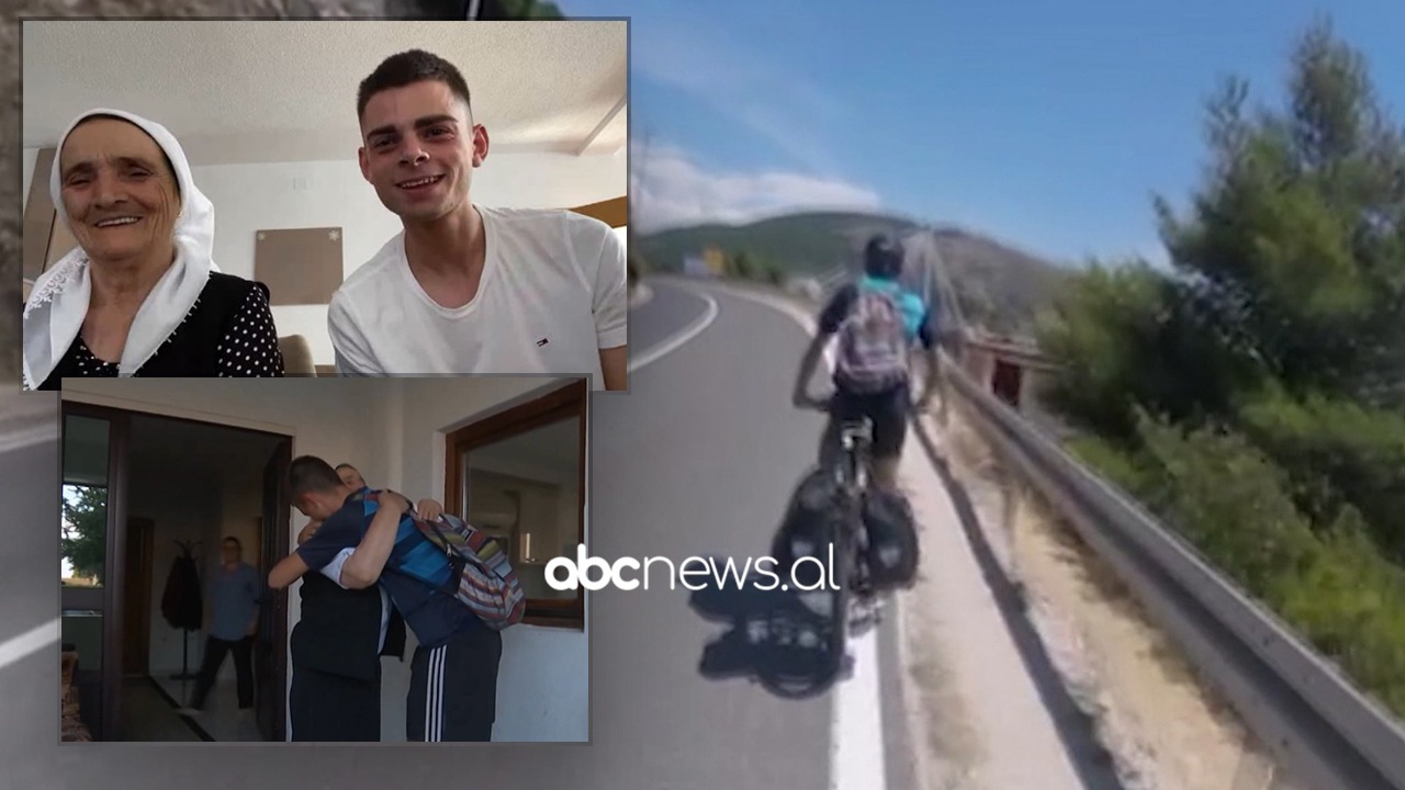 Aventura e “çmendur” e 21-vjeçarit, udhëtoi 28 ditë me biçikletë për të parë gjyshen