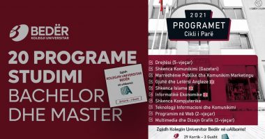 Fitoni deri ne 100% bursë studimi në programet shqip dhe anglisht pranë “Bedër”