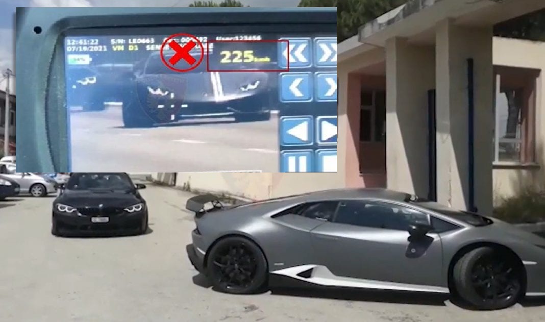 Emigranti nga Zvicra me “Lamborghini”-n e marrë me qira ndalohet sërish nga policia në Borsh