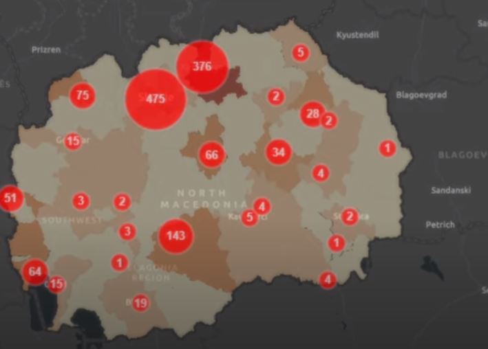 81 raste të reja dhe 12 të shëruar nga Covid-19 në Maqedoninë e Veriut