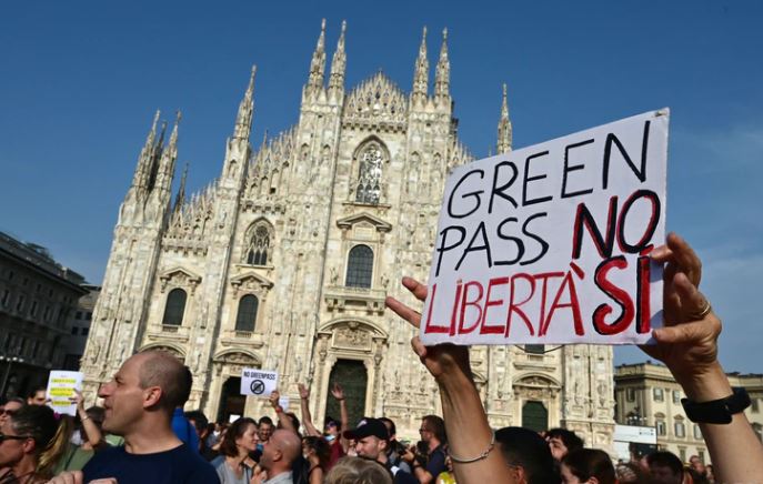 Protesta në Europë kundër “Green Pass”