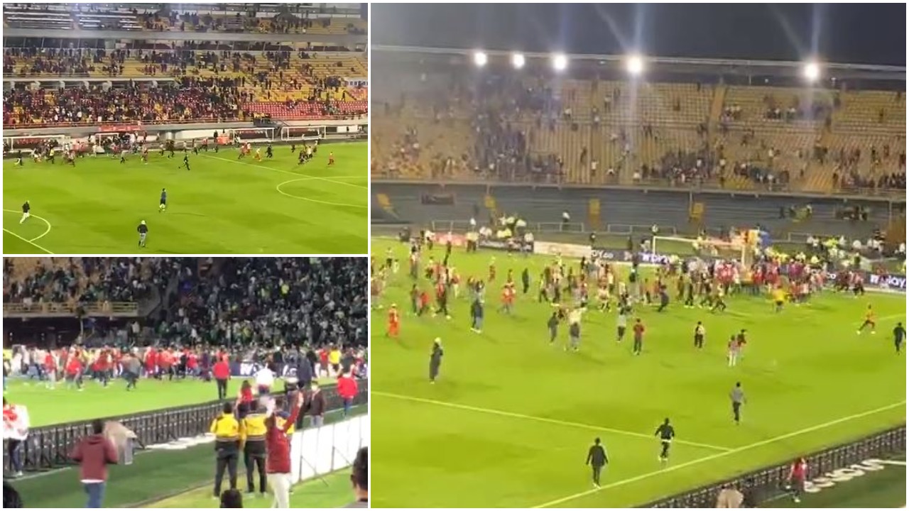 VIDEO/ Tifozët në stadium pas 513 ditësh, kaos dhe përplasje në Kolumbi