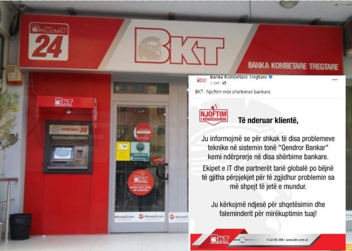 BKT ndërpret një pjesë të shërbimeve bankare, qytetarët në panik