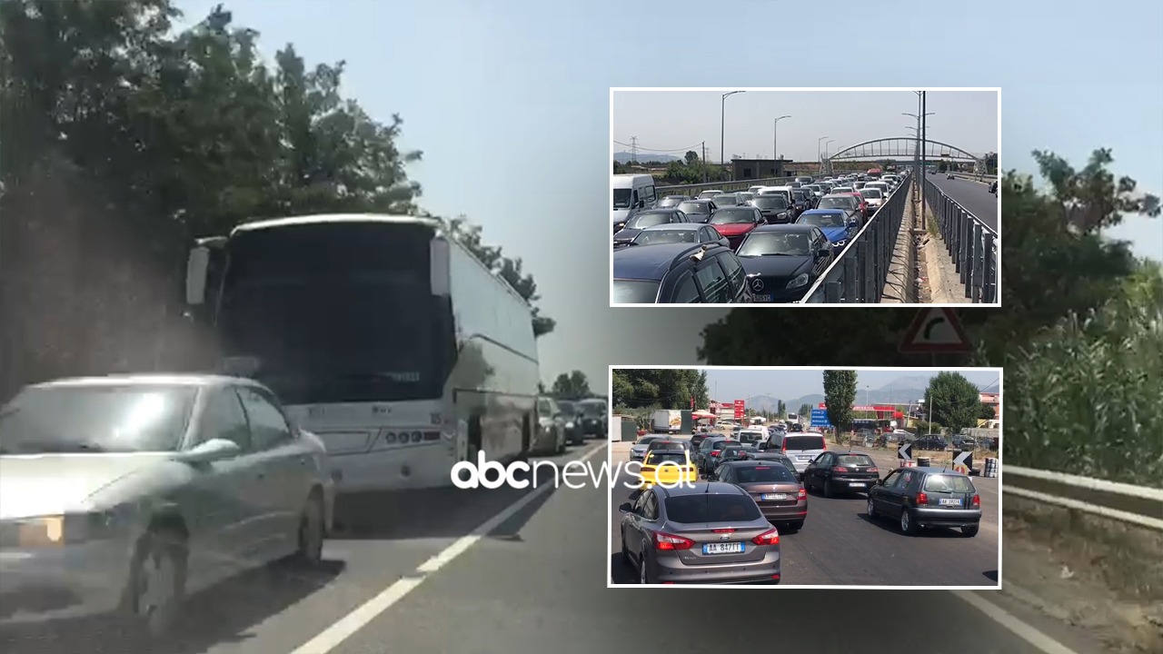 VIDEO/ Kaos në superstradën Lezhë-Milot, trafik i mbingarkuar prej rreth 15 km