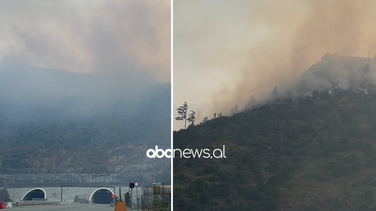 Vatra më e rrezikshme, tym dhe flakë mbi tunelin e Kalimashit në Kukës