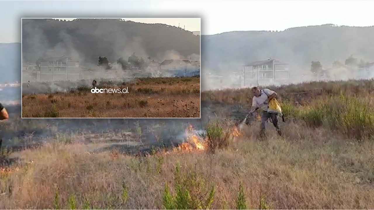 Ndizet një vatër zjarri në Berat, policia: Flakët pranë banesave, i qëllimshëm