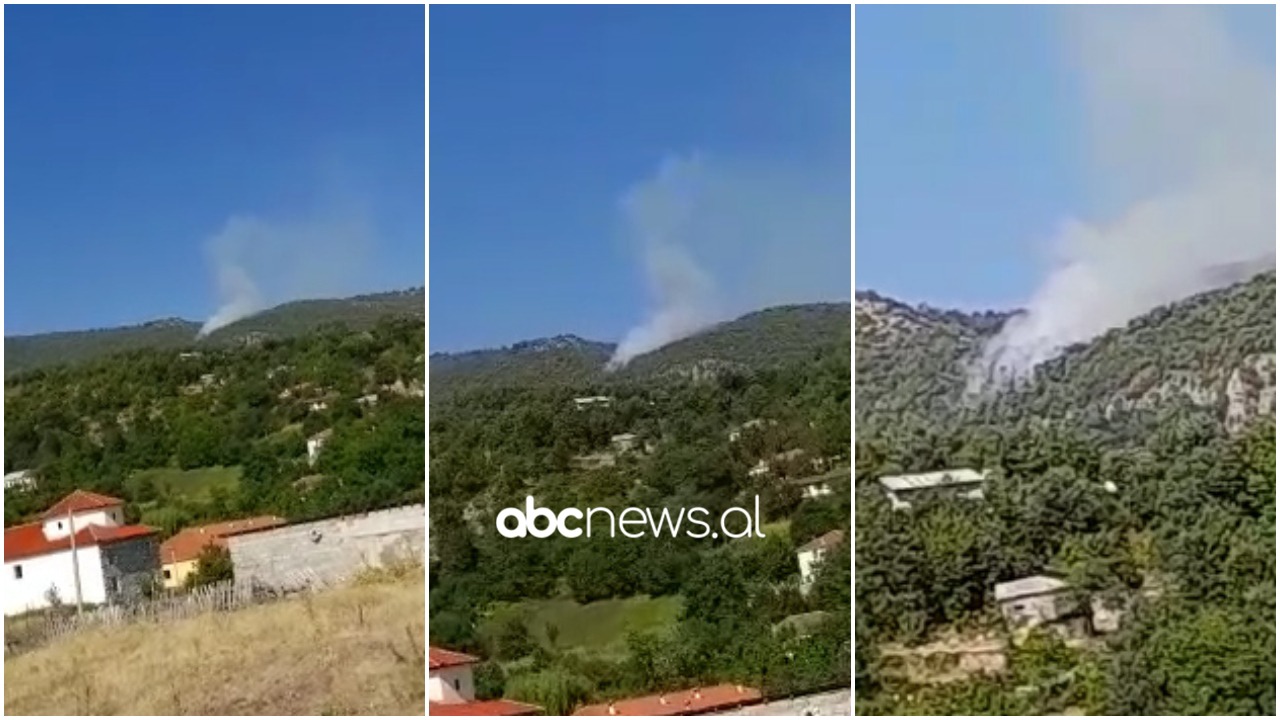 Zjarri përpin faqen e malit në Prrenjas, rrezikohen shtëpitë, kërkohet helikopteri
