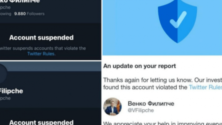 Twitter e bllokon plotësisht profilin e ministrit Filipçe