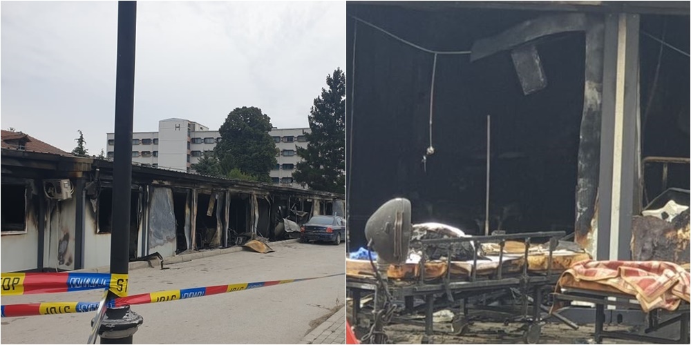 Çdo gjë e shkrumbuar, një ditë pas tmerrit në Spitalin Modular për Covid në Tetovë