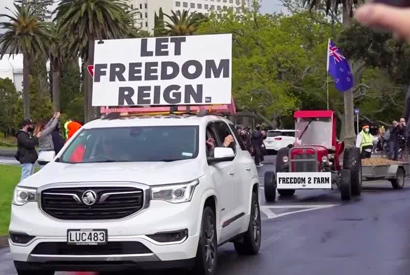 Protesta kundër masave anti-Covid në Zelandën e Re