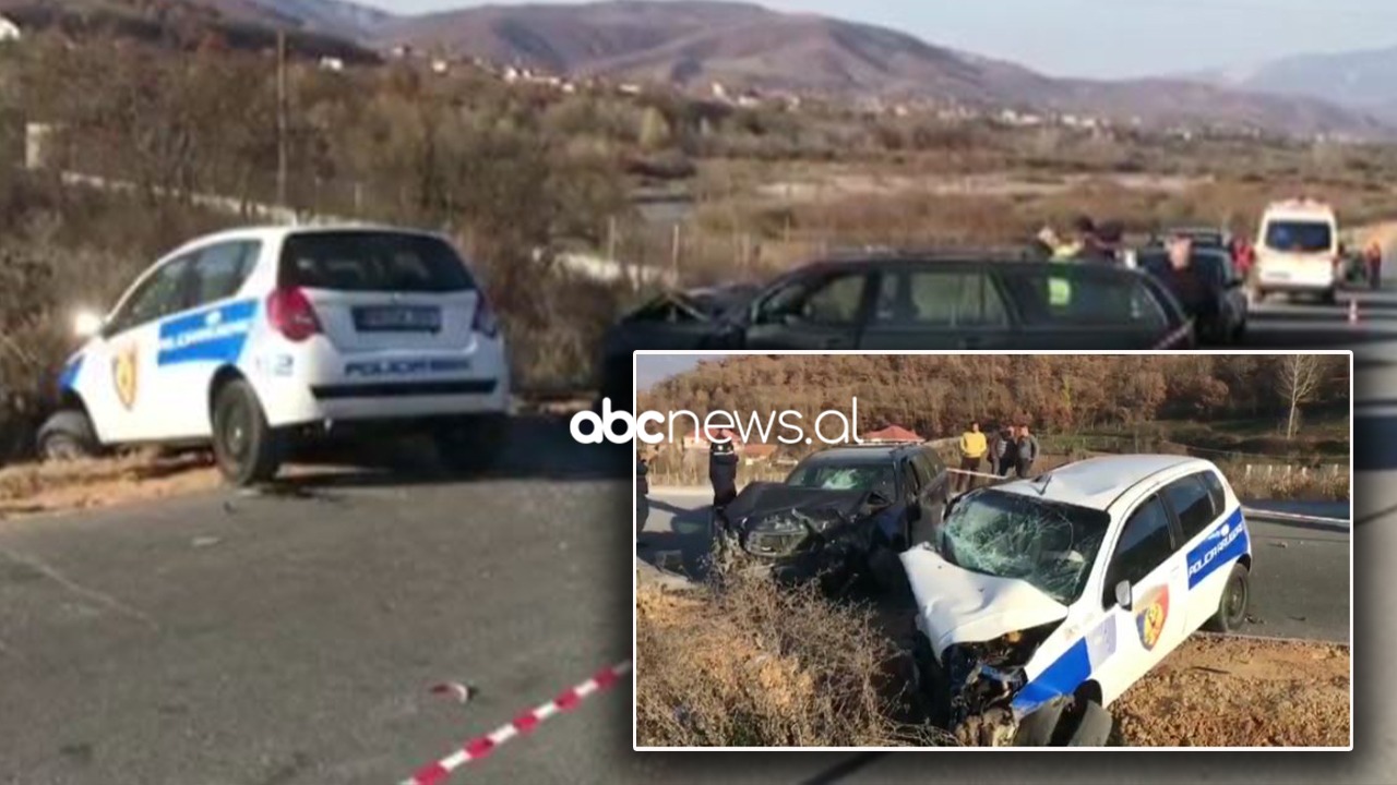 Aksidenti në Rrugën e Arbrit, patrulla u përplas “kokë më kokë” me Benz-in, efektivi te Trauma (VIDEO)