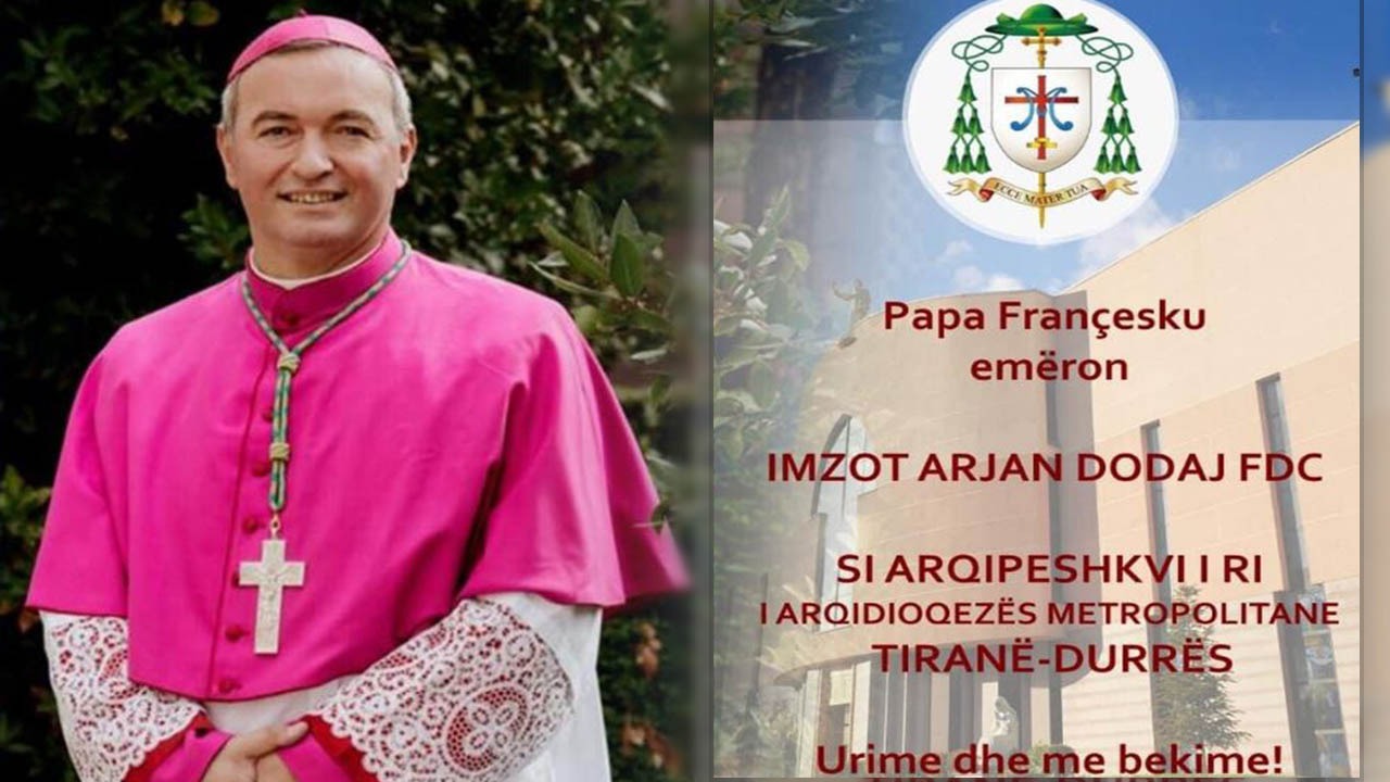 Papa Françesku emëron Imzot Arjan Dodaj, Arqipeshkvin e ri të Arqidioqezes Metropolitane Tiranë-Durrës