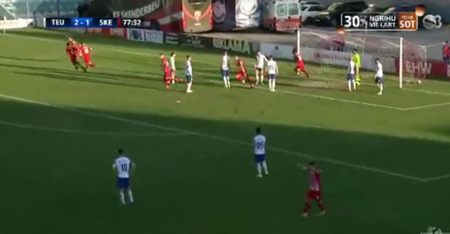 VIDEO/ Skëndërbeu barazon Teutën, Barjami shënon me prekjen e parë të topit