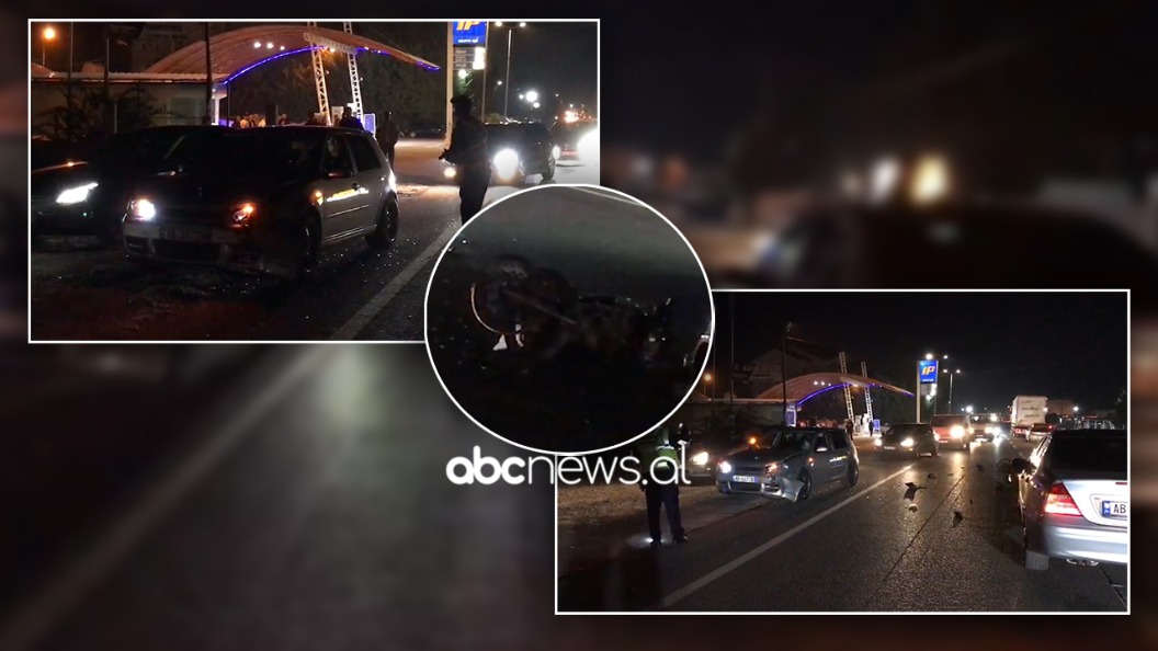 Përplasen dy makina dhe motori në Elbasan, 1 i plagosur