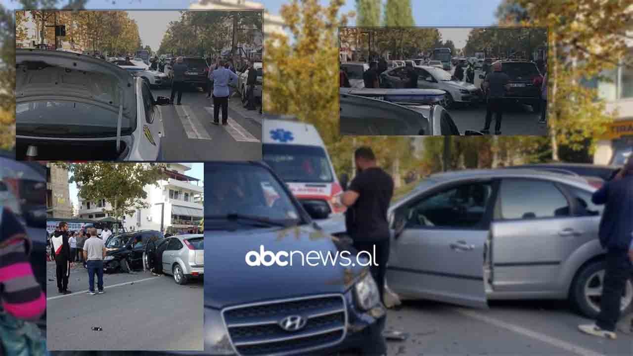 Parakalim të gabuar në mes të qytetit, përplasen katër makina në Vlorë
