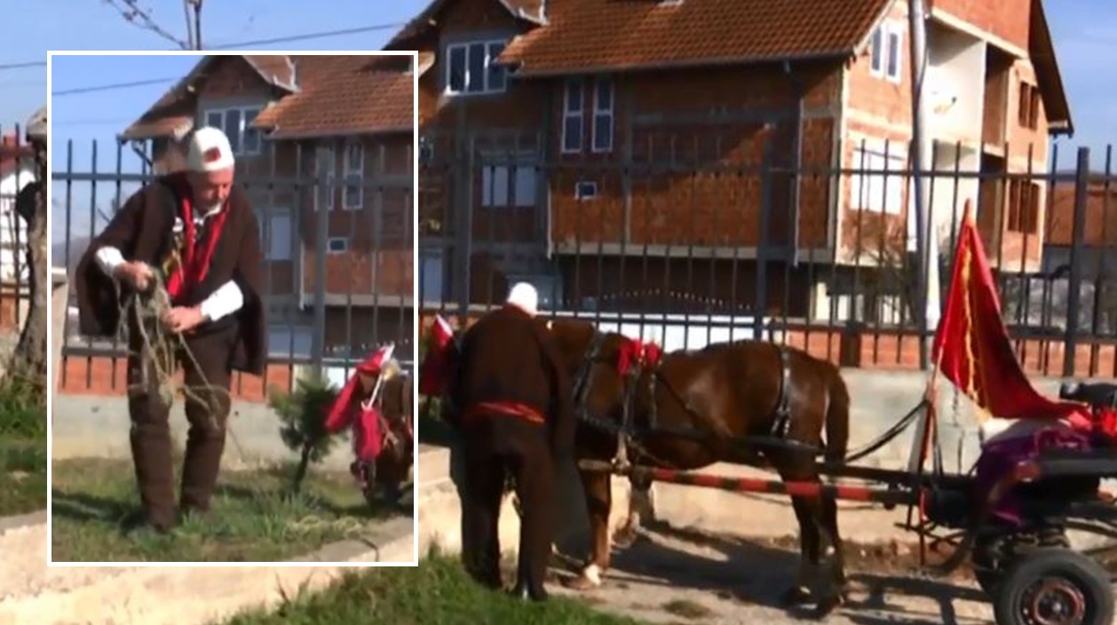 Qytetari nga Podujeva niset me kalë për të votuar