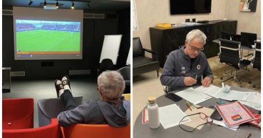 FOTO/ I ulur në dhomë dhe duke studiuar Genoan e Shevchenkos, Mourinhos i zbulohet formacioni