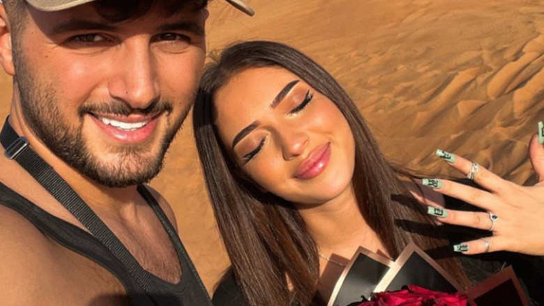 Reperi shqiptar surprizon të dashurën, i propozon në mes të shkretëtirës në Dubai