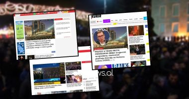 FOTO/ Mediat serbe “djegin” Tiranën
