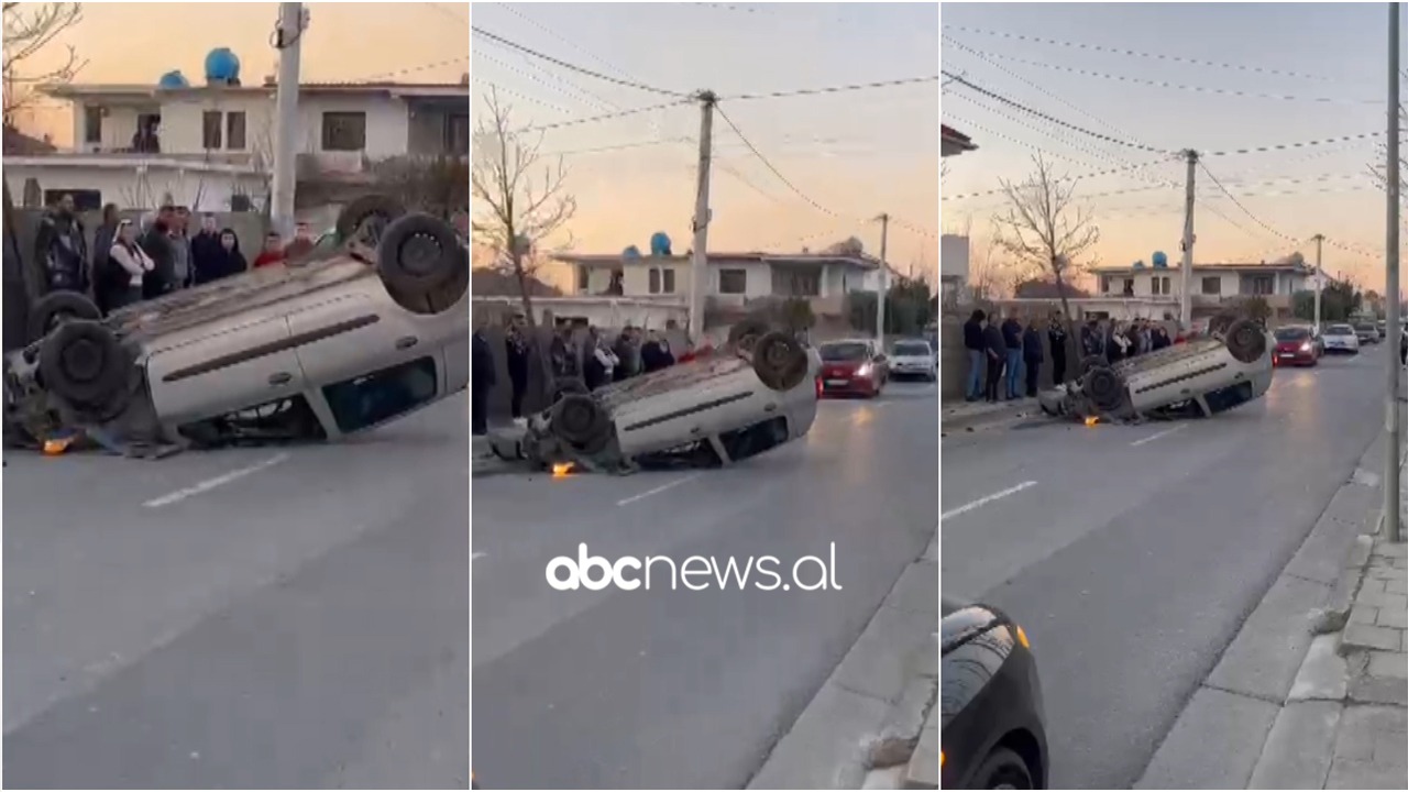 Përmbyset makina në Kamëz