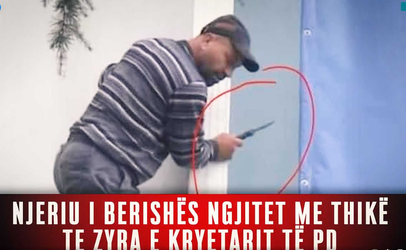 PD: Shikoni videon kur njeriu i Berishës ngjitet me thikë për te zyra e Bashës
