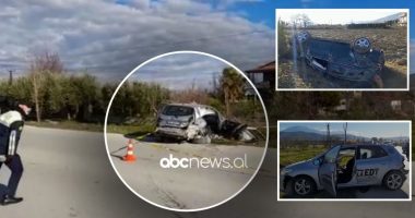 Fuoristrada mori zvarrë autoshkollën dhe “fluturoi” në arë e përmbysur, pamje nga aksidenti në Berat