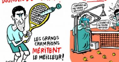 “Charlie Hebdo” tallet me Djokoviç, karikatura e mesazhe për tenistin serb: Ejani në Francë Djoko!