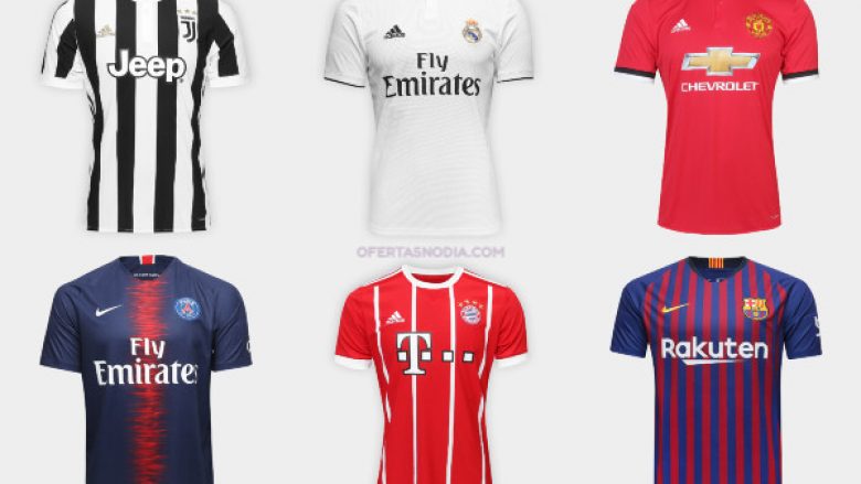 Fanellat më të shitura të klubeve të futbollit, kryeson Bayern, ja “top 10” skuadrat
