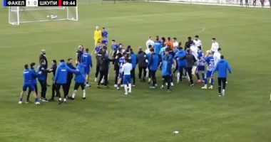 VIDEO/ Sherr masiv në fushë, lojtarët e Shkupit përplasen me rusët