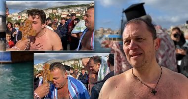 Dita e “Ujit Të Bekuar”, besimtarët nëpër qytete sfidojnë temperaturat e ulëta për kapjen e kryqit