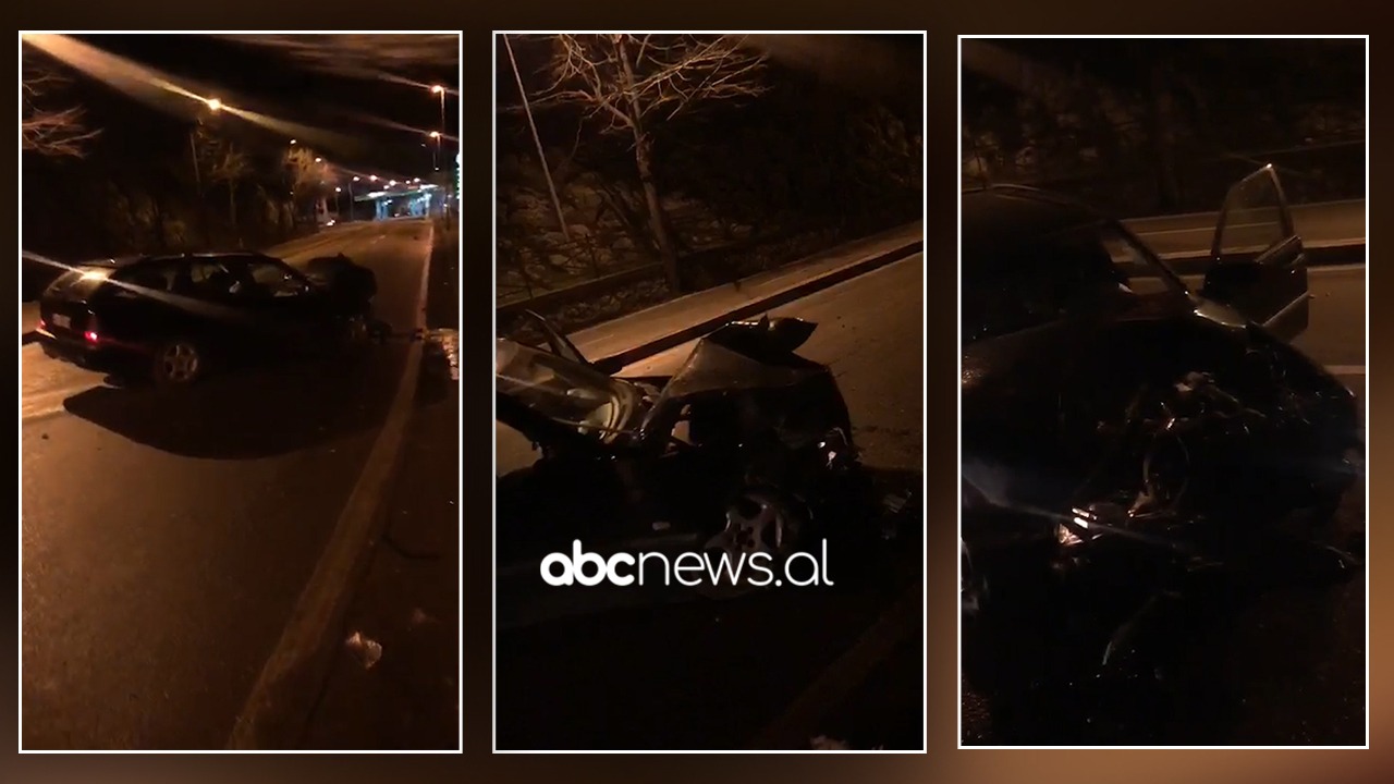 Aksident i rëndë në Shkodër, “Benz-i” del nga rruga dhe përplaset me murin