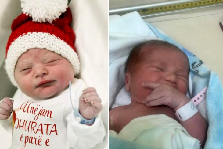 Akid dhe Aiden, 2 vogëlushët që erdhën në jetë të parët për vitin 2022 në maternitetet e Tiranës