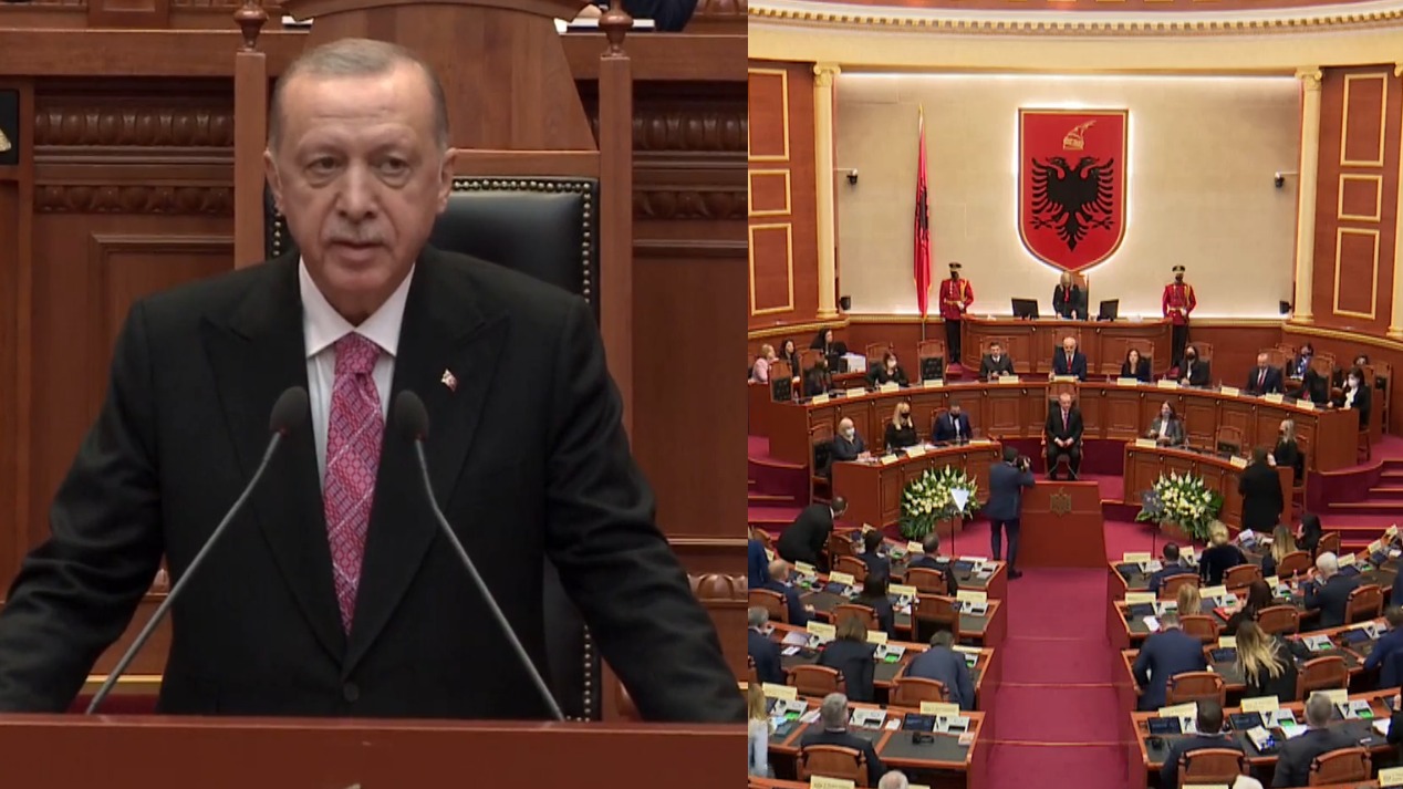 Erdogani në Kuvendin e Shqipërisë: Kemi 600 vjet miqësi, tani edhe aleatë strategjikë