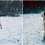 Këngëtarja shqiptare “kopjon” modelen e famshme, pozon me bikini në dëborë