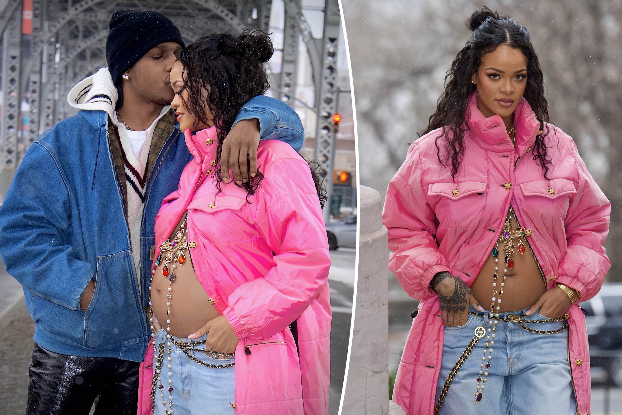 FOTO/ Shtatzënë për herë të parë, Rihanna shfaqet me barkun e rrumbullakosur