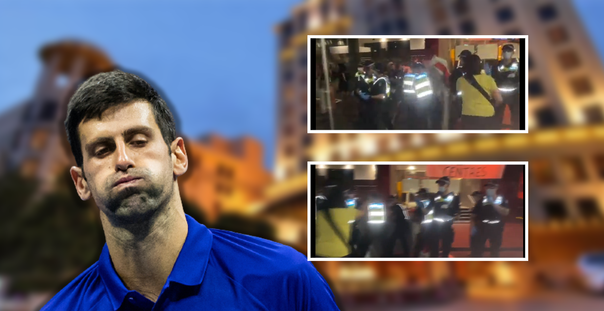 Tensione para hotelit ku qëndron Djokovic, policia arreston dy persona
