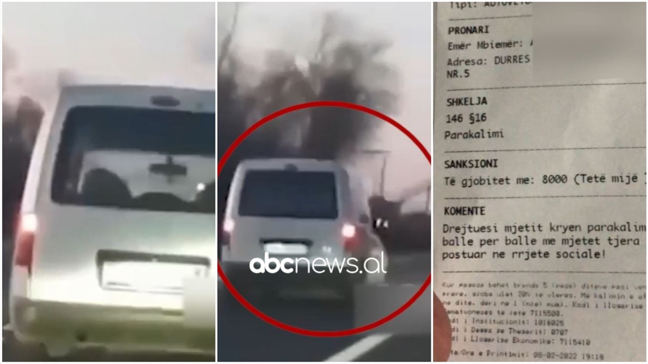 Bënte “zig-zage” në rrugë, video në rrjetet sociale “fundos” shoferin në Thumanë