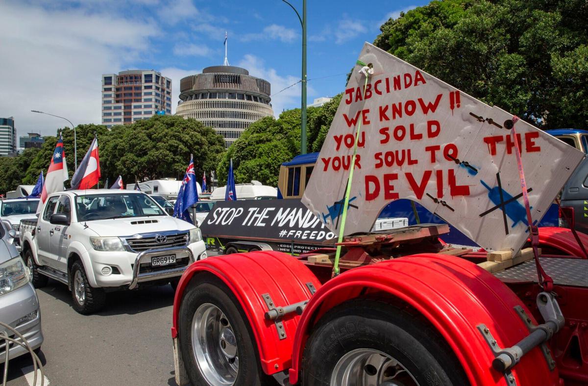 Protesta kundër masave anti-covid në Zelandën e Re