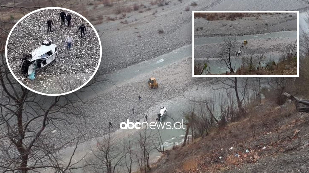 Tragjike, makina bie në Shkumbin, humbin jetën 3 persona, njëri prej tyre u rrëmbye nga rryma