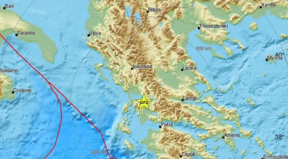 Regjistrohet një tërmet në Greqi, ku ishte epiqendra