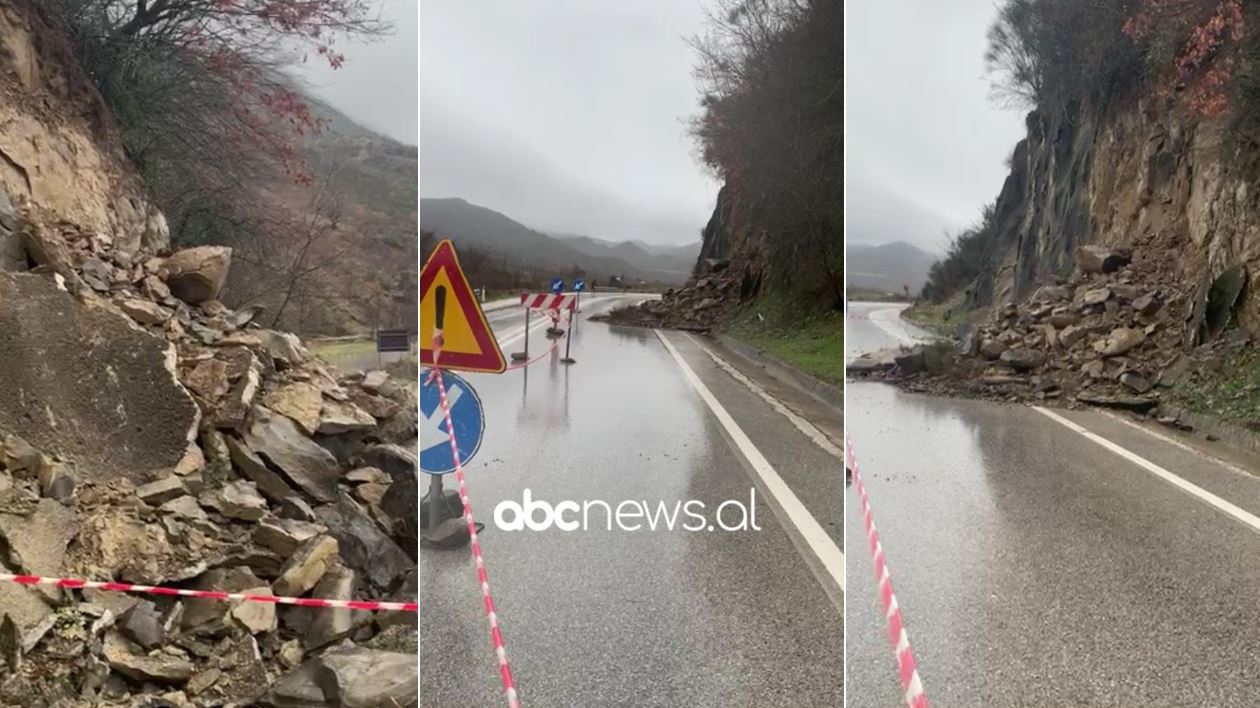 Rrëshqitje gurësh në aksin Tepelenë-Gjirokastër, lëvizja e automjeteve bëhet vetëm me një sens