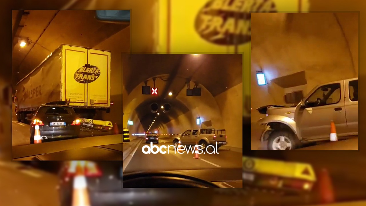 VIDEO/ Fuoristrada përplaset me maunen në tunelin Tiranë-Elbasan