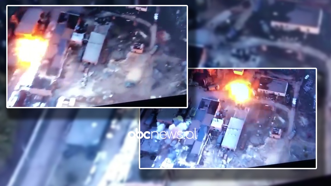 VIDEO/ Droni e vëzhgon artileria e godet, momenti kur shkatërrohet baza ruse