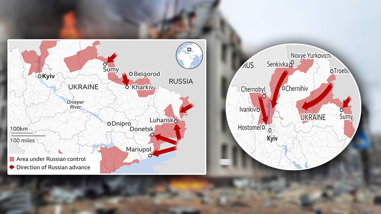 HARTA/ Betejë për jetë a vdekje në Kiev dhe Kharkiv, çfarë ka marrë Rusia deri më tani