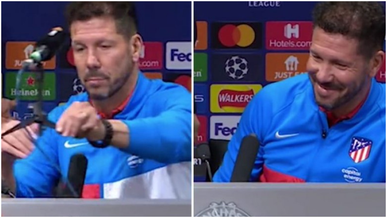 VIDEO/ Largoi mikrofonin e Man.United, Simeone bëhet viral në internet