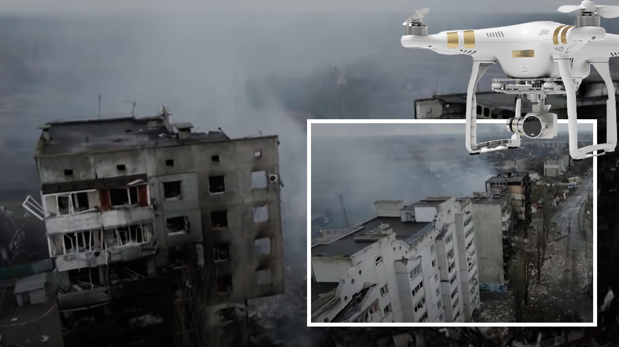 Pamjet me dron, si duket qyteti ukrainas pas bombardimeve ruse